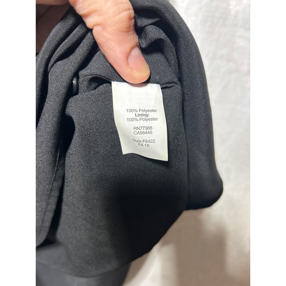 Madewell Satin Dress 0 Black Sheath Sleeveless Knee Length LBD Slip - Picture 7 of 12